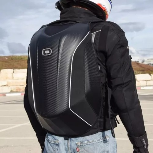 Mochila Para Moto Rígida Proteccion Impermeable Aerodinamica - Imagen 7