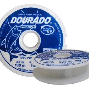 Tanza Nylon Monofilamento Dourado 0.80 Mm Transparente