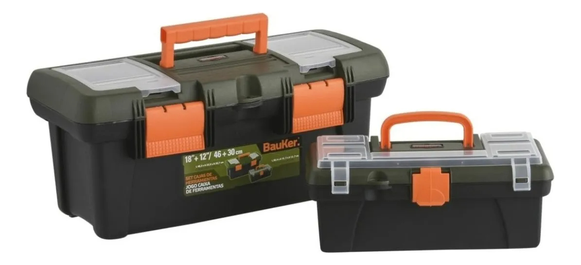 Caja De Herramienta Chica Bauker Ideal Facil De Transportar - Imagen 4