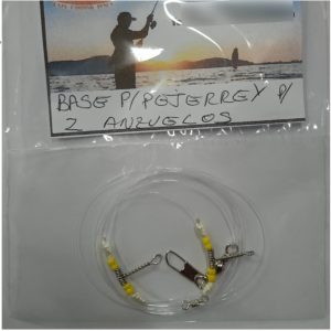 2 Base Para Pejerrey 2 Anzuelos Nudo Corredizo Pesca Costa