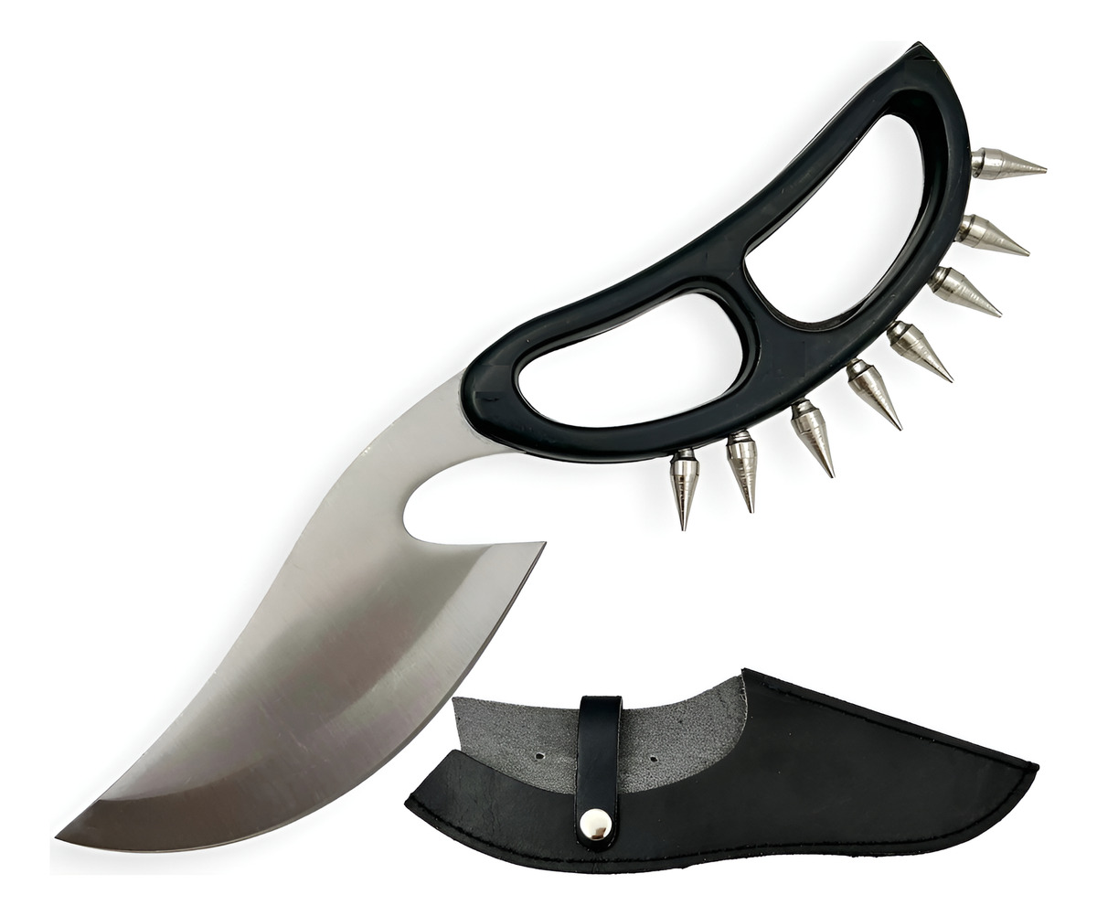 Cuchillo Degollador Con Puño De Pinchos Caza Defensa Persona