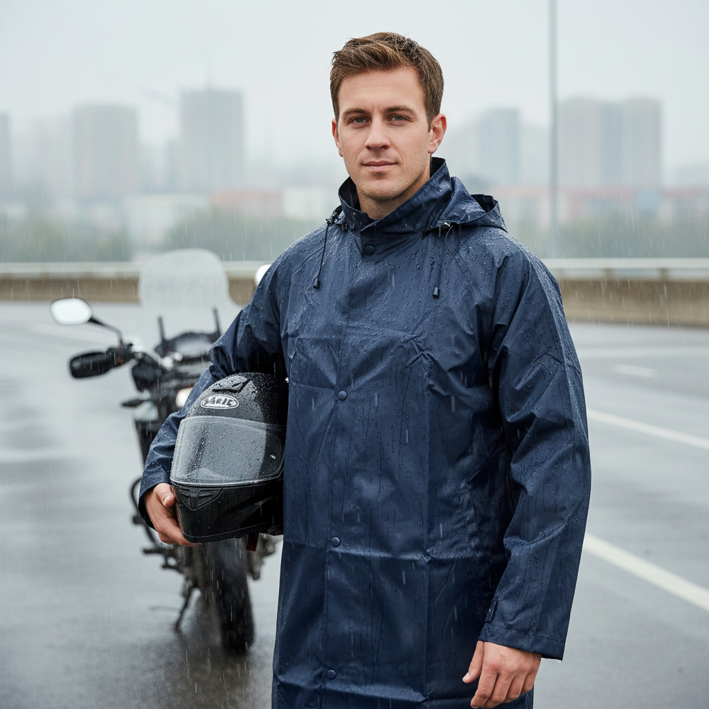 Pilot Italiano Impermeable Unisex En Nylon Pvc - Imagen 3