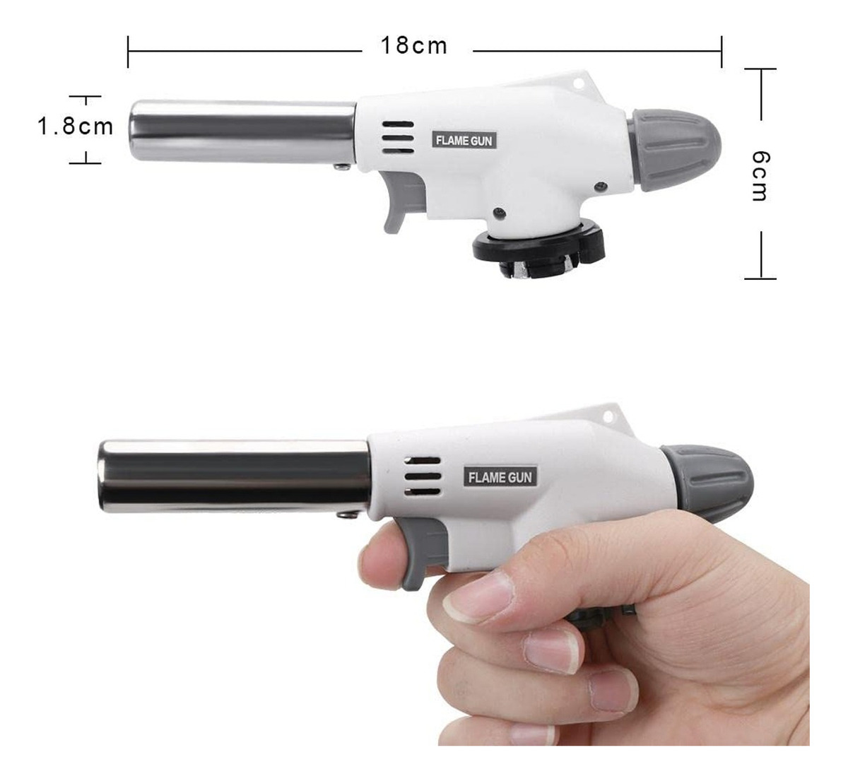 Soplete/pistola Flambeador, Llamas Todo-uso, + 2 Gas Butanos - Imagen 5