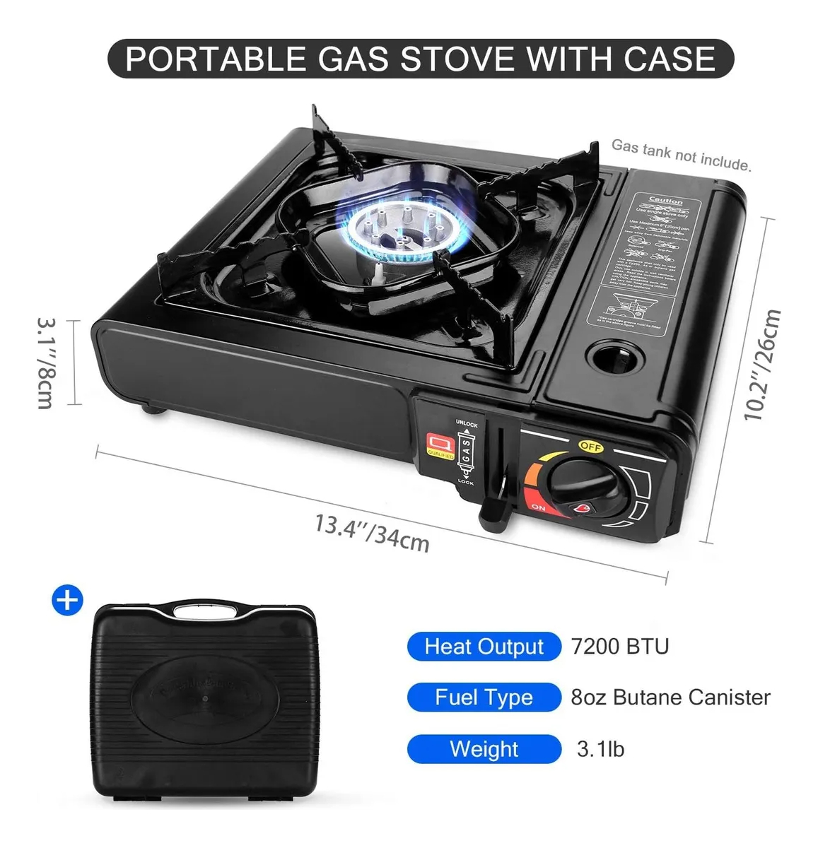 Anafe Portatil Para Camping A Gas Butano Cocina Aire Libre - Imagen 4