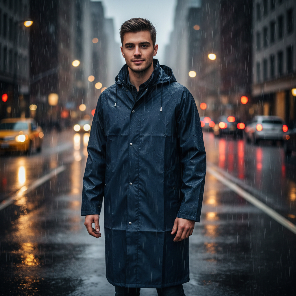 Pilot Italiano Impermeable Unisex En Nylon Pvc - Imagen 4