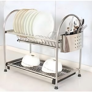 Escurridor De Vajilla 2 Niveles Acero Inoxidable