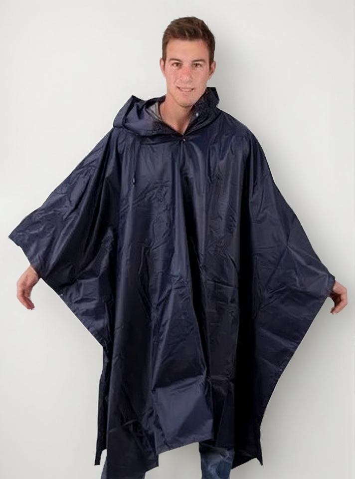 Poncho Unisex Lluvia Impermeable Nylon Pvc Plastificado - Imagen 2