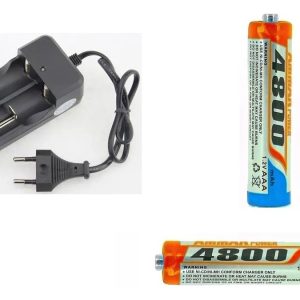 Cargador Doble Universal Mas 2 Baterías Recargable 3.7v