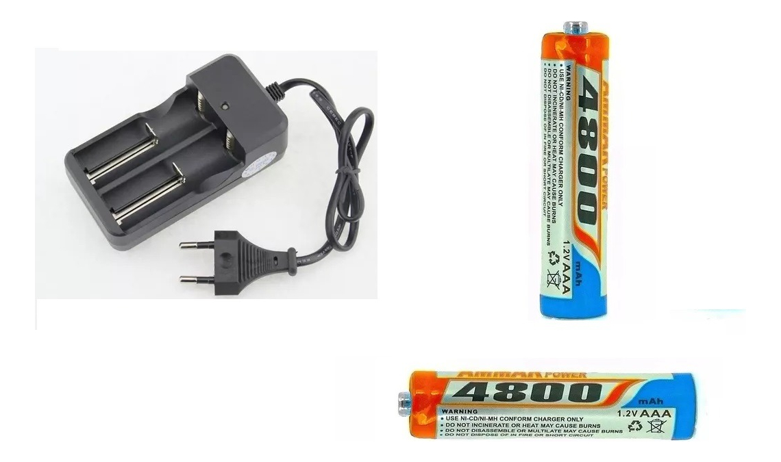 Cargador Doble Universal Mas 2 Baterías Recargable 3.7v - Imagen 2