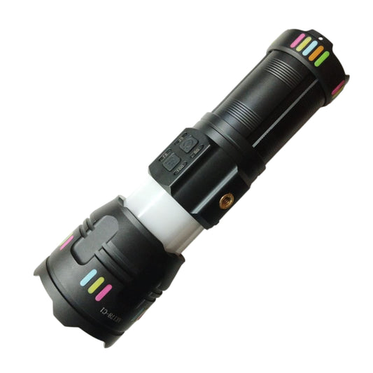 Linterna de Alto Alcance Ajustable + 5 Lentes de Colores