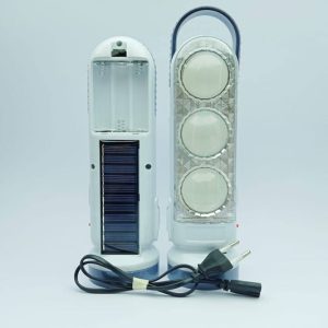 LINTERNA A PILA CON PANEL SOLAR Y RECARGABLE