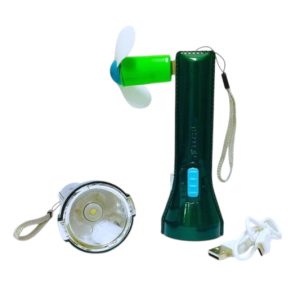 Linterna con Ventilador Recargable