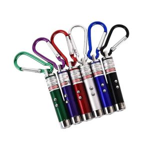 Linterna 3 en 1 Llavero con Laser a Pila