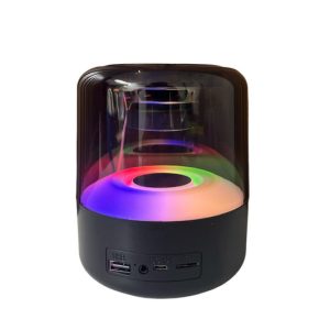 Parlante Transparente Tambor LED Multicolor