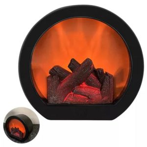 Adorno fuego redondo  USB y a pila