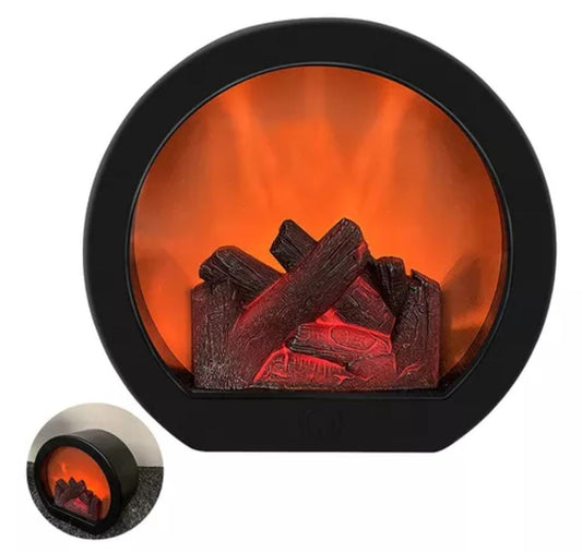 Adorno fuego redondo USB y a pila - Imagen 2