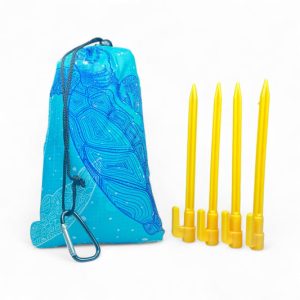 Lona de playa + estacas